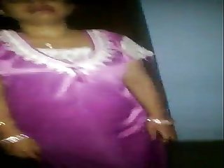 purple gown and sky blue bra awesome boobs